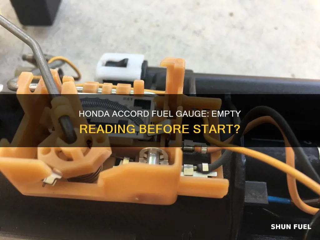 should honda accord fuel gauge read empty before car started
