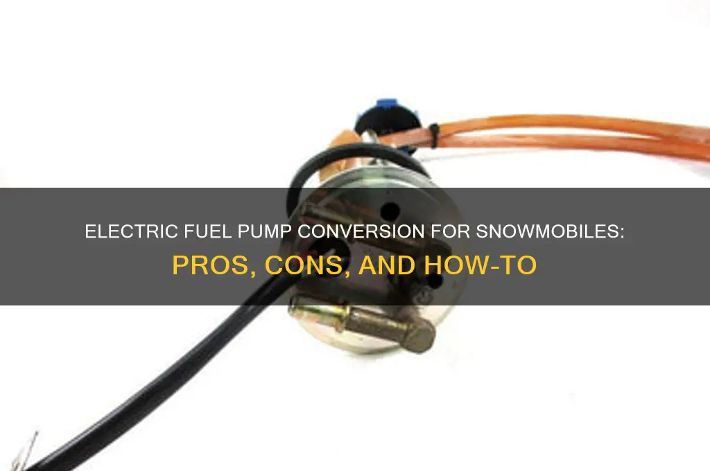 should i convert snowmobile to electric fuel pump