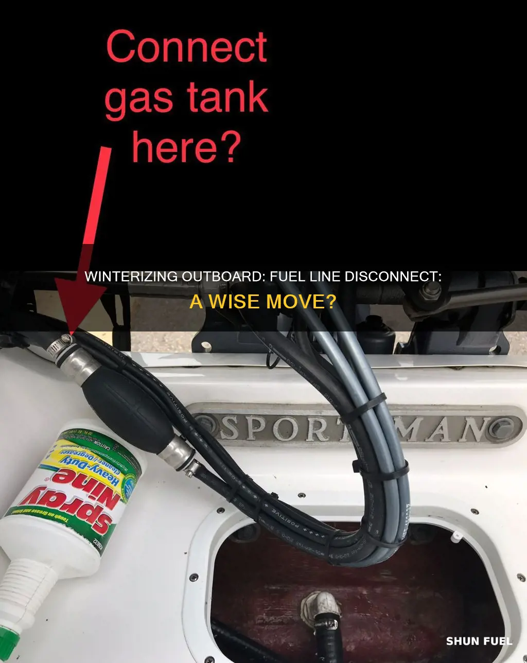 should i disconnect fuel lines for winterizing outboard