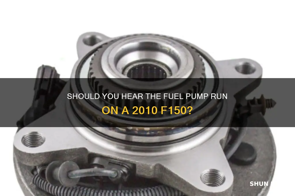 should i hear the fuel pump run on 2010 f150