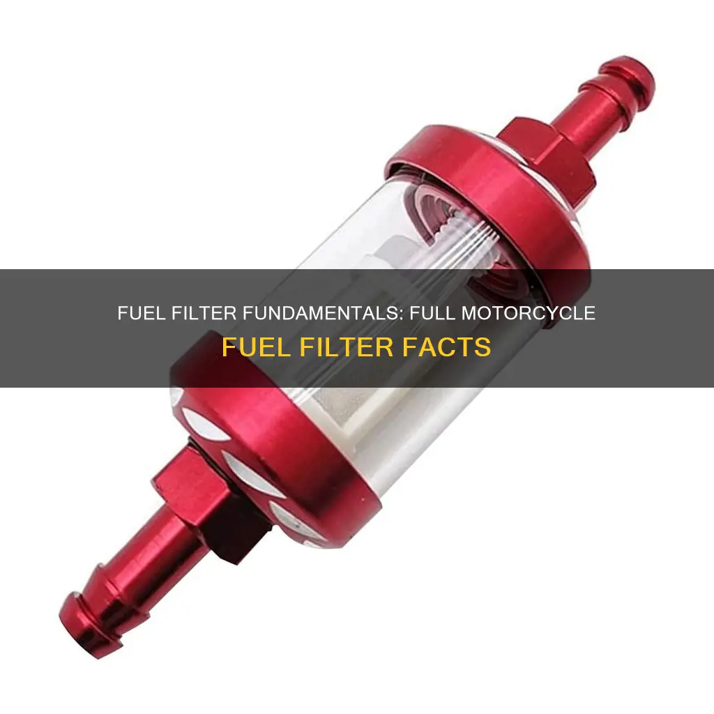 should motorcycle fuel filter be full