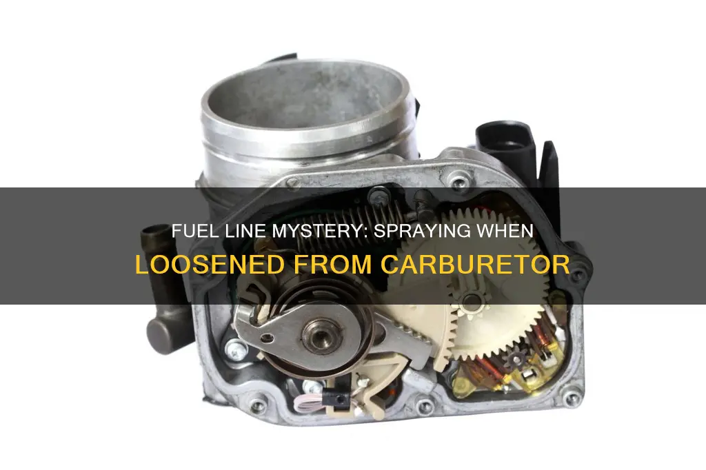 should my fuel line spray when loosen from carburetor