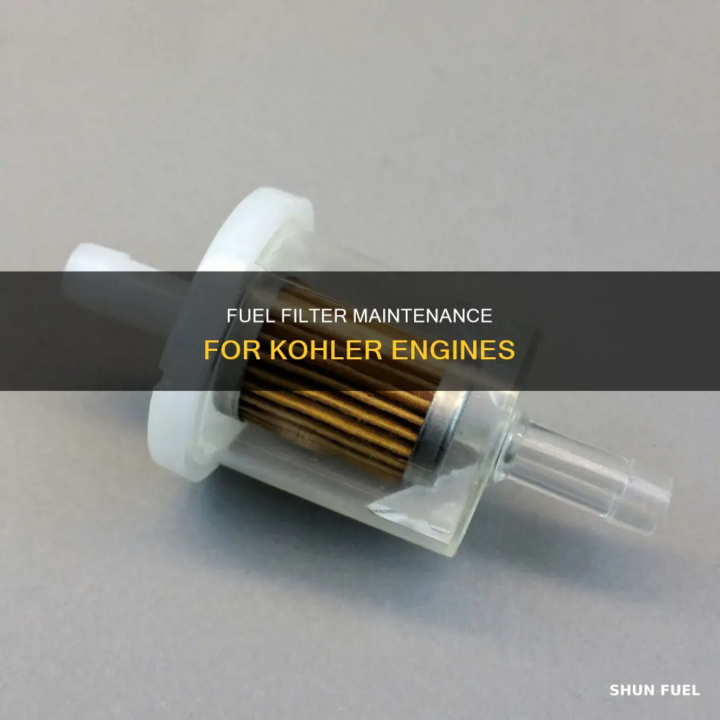 should the fuel filter be full kohler engine