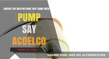 Should Fuel Pump Instructions Specify ACDelco for Optimal Performance?