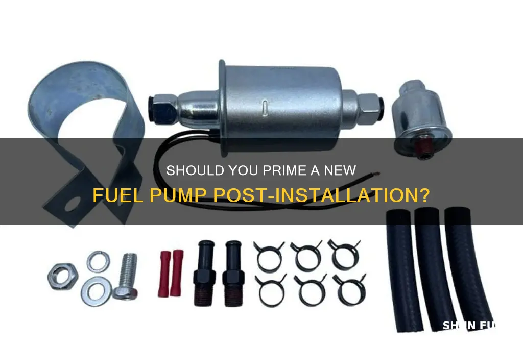 should you prime fuel pump after you ghange it