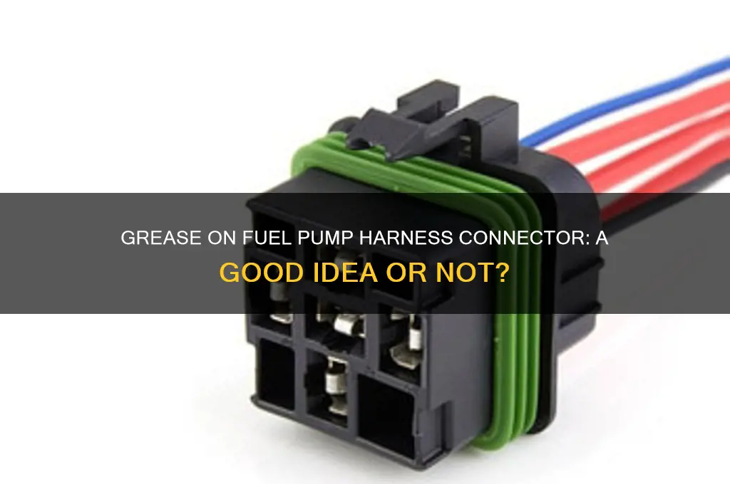 should you put grease on fuel pump harness connector