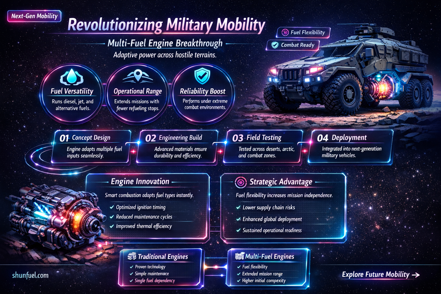 am general multi fuel engine