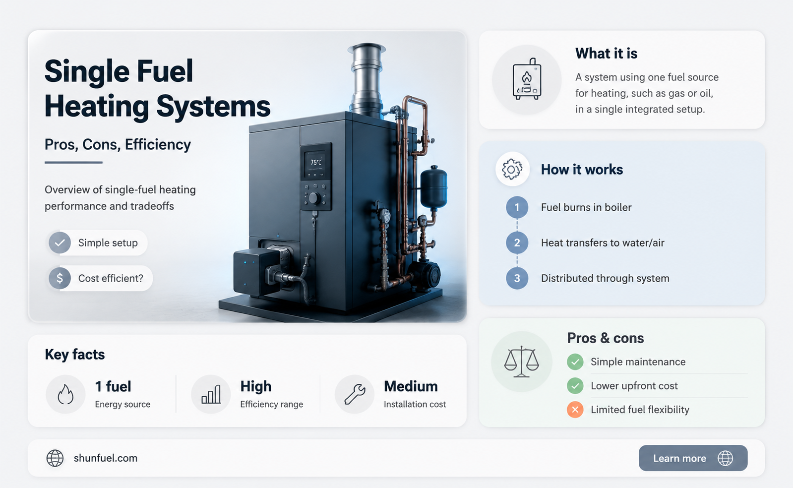 are single fuel heating system