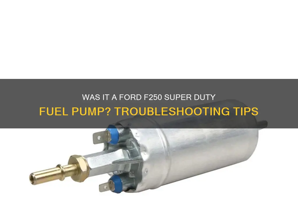was it a ford f250 super duty fuel pump