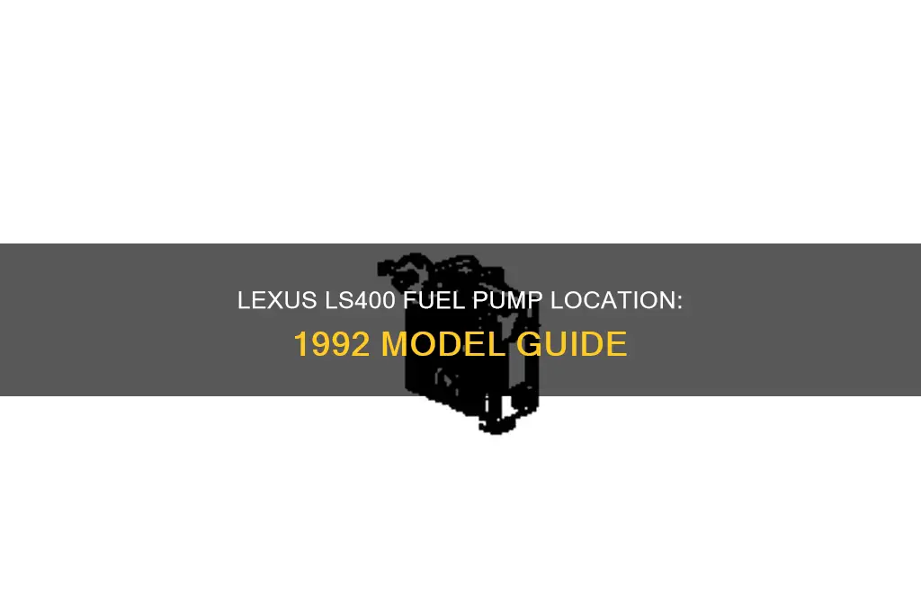 were is 1992 lexus ls400 fuel pump located
