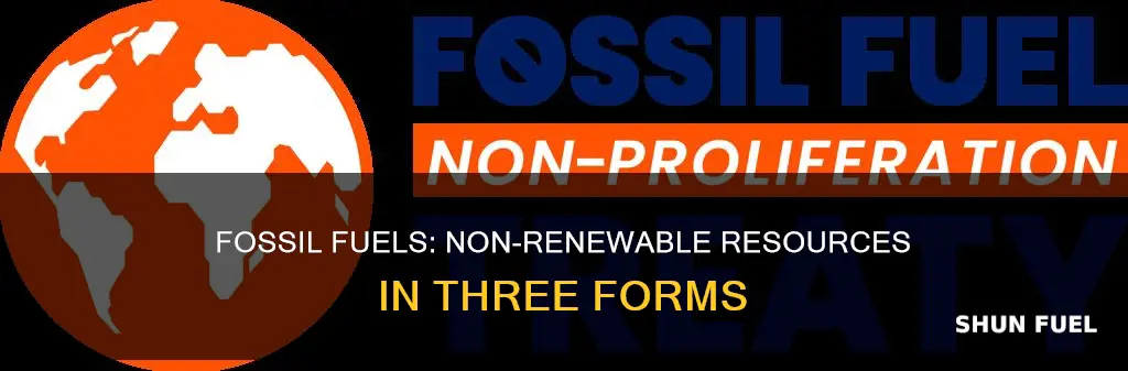 what 3 types of non renewable resources are fossil fuels