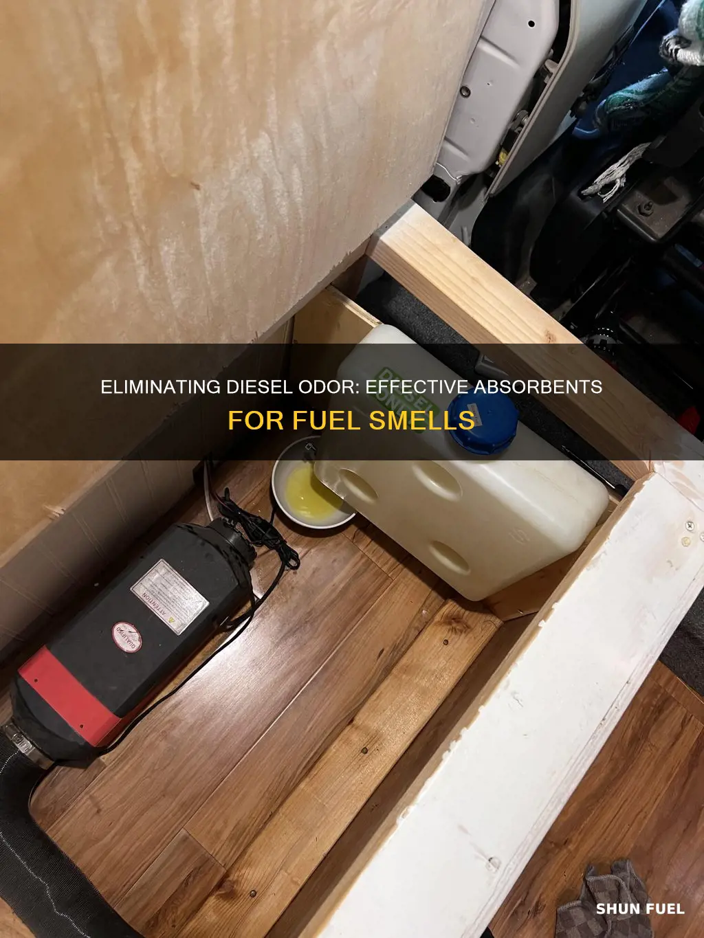 what absorbs odor of diesel fuel