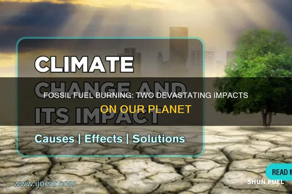 what are 2 major effects of burning fossil fuels