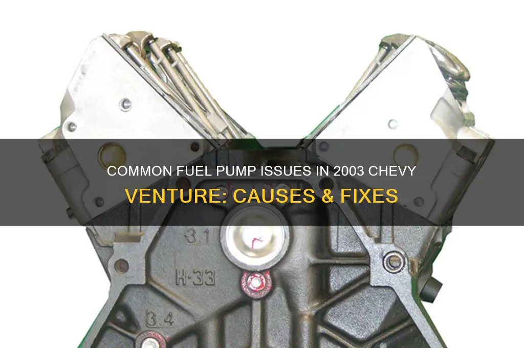 what are fuel pump problems in a 2003 chevy venture