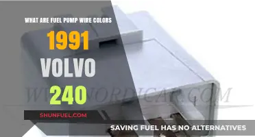 1991 Volvo 240 Fuel Pump Wire Colors Identification Guide