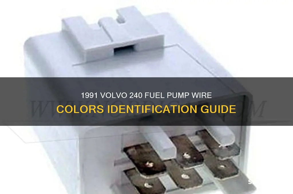 what are fuel pump wire colors 1991 volvo 240