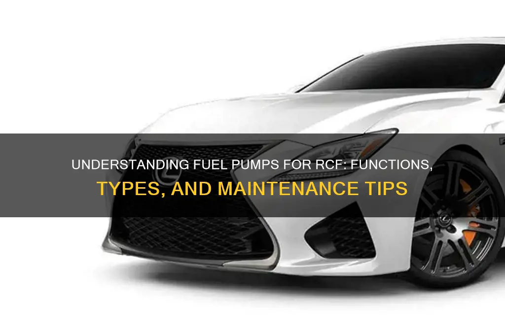 what are fuel pumps for rcf