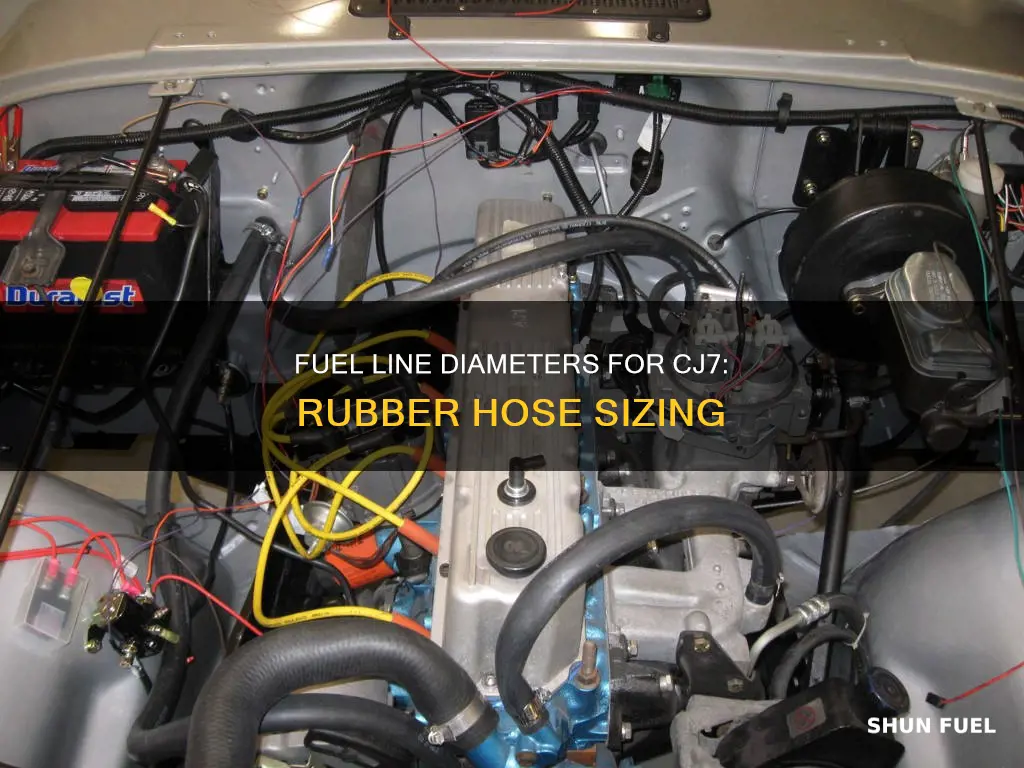 what are rubber fuel line diameters on cj7