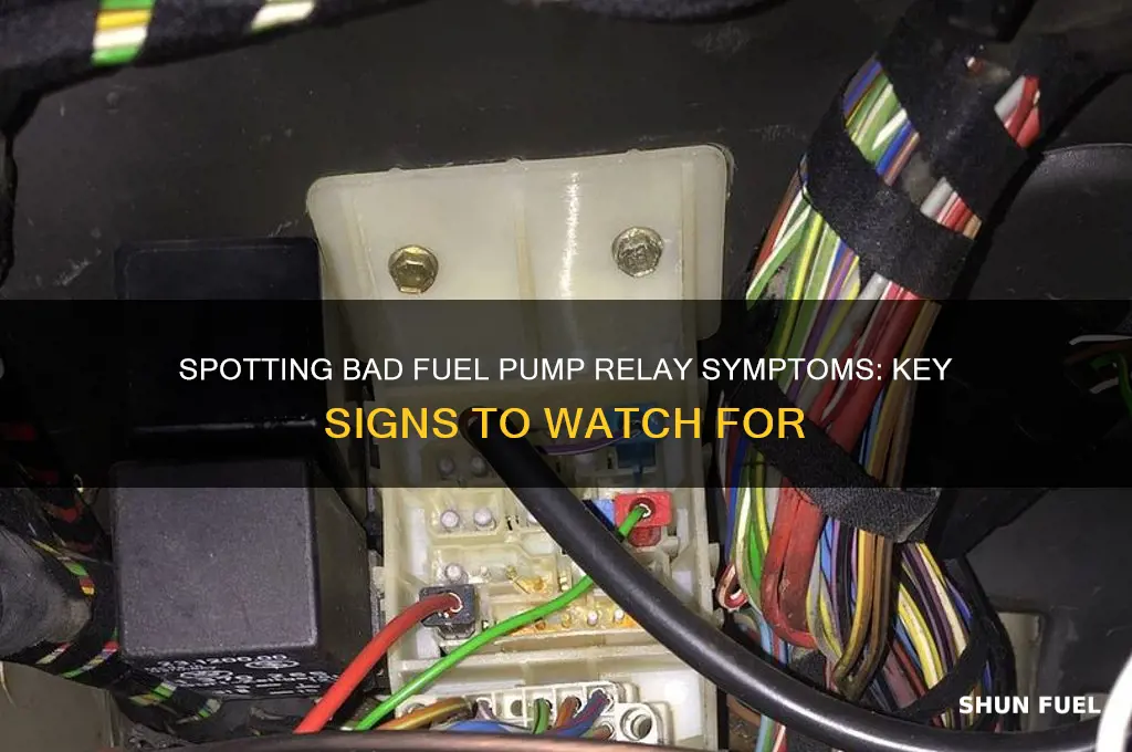 what are signs of a bad fuel pump relay