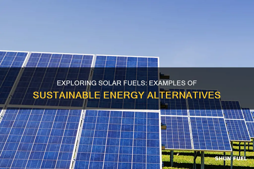 what are solar fuels examples