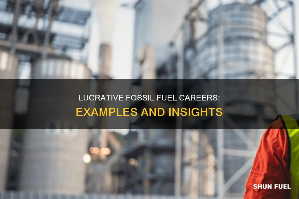 what are some jobs in the fossil fuels examples