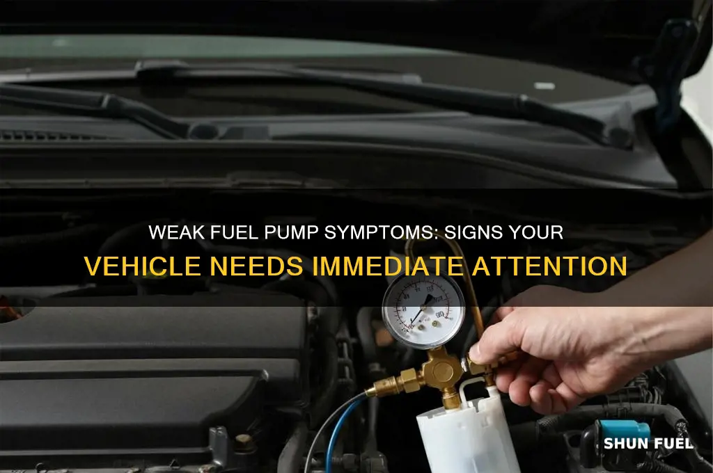 what are symptoms of a weak fuel pump
