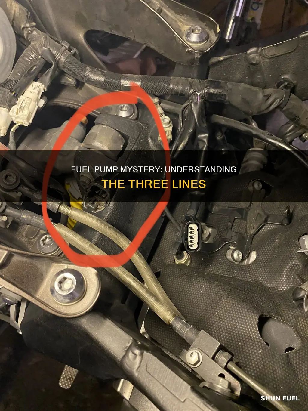 what are the 3 lines on a fuel pump