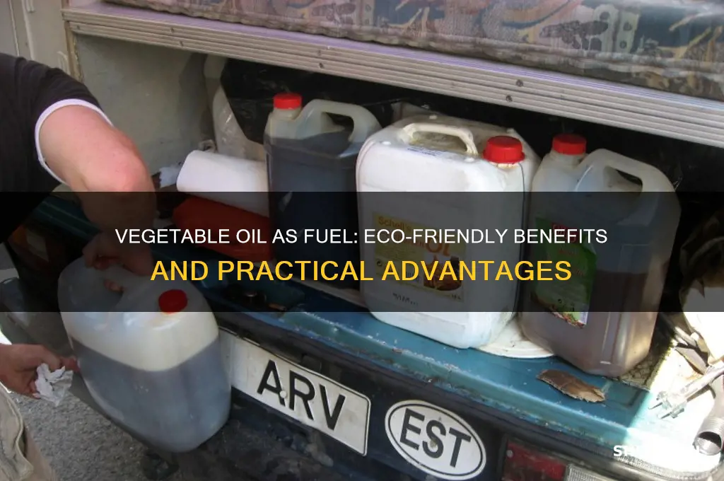 what are the advantages of using vegetable oil as fuel