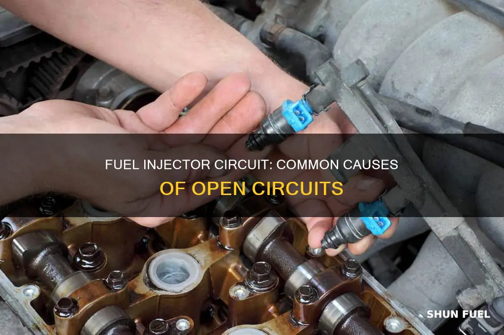 what are the causes for an open fuel injector circuit