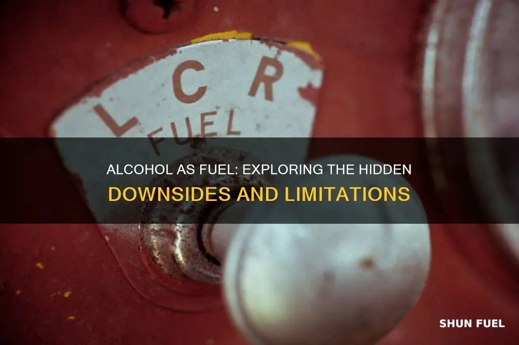 what are the disadvantages of using alcohol as a fuel
