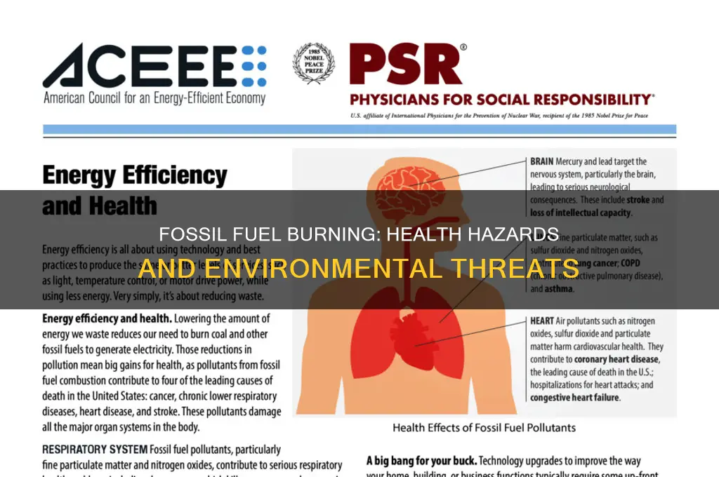 what are the health effects of burning fossil fuels
