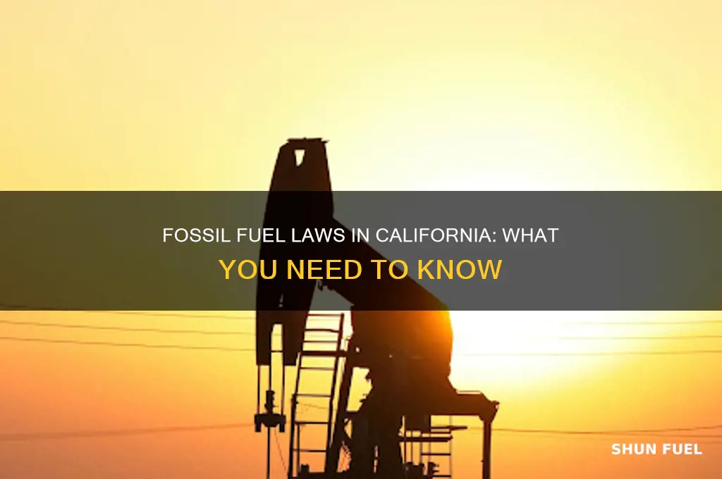 what are the laws regarding fossil fuels in california