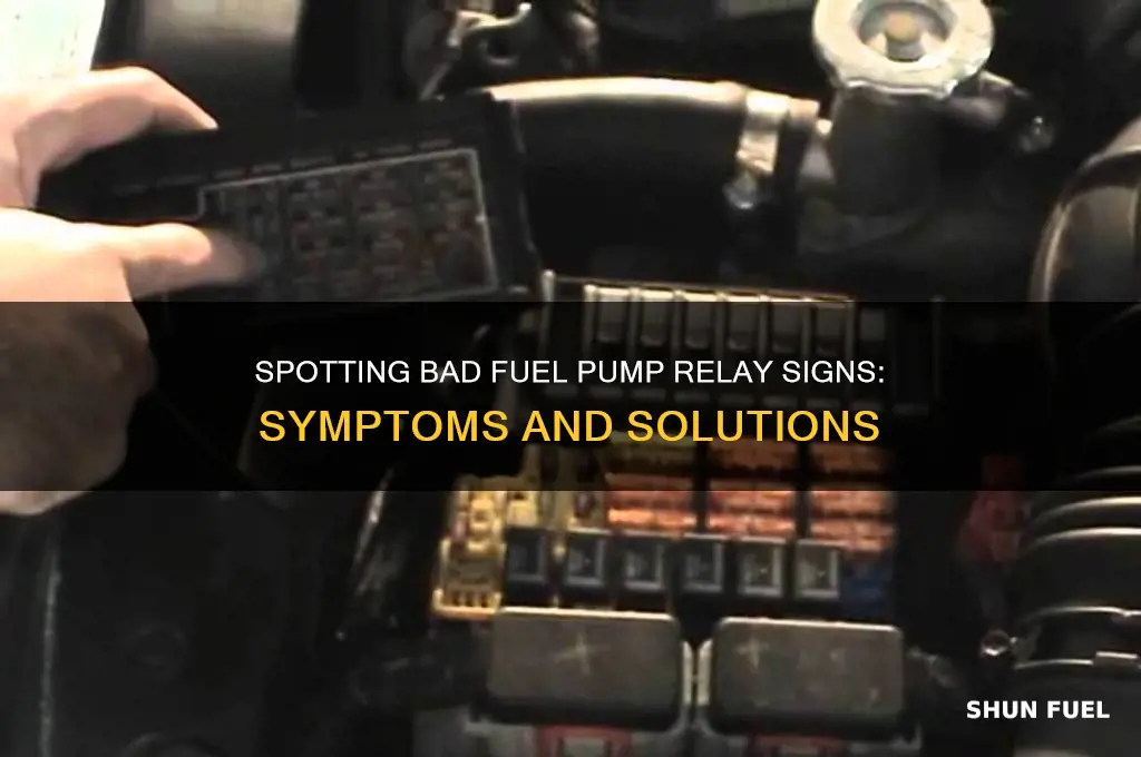 what are the signs of a bad fuel pump relay