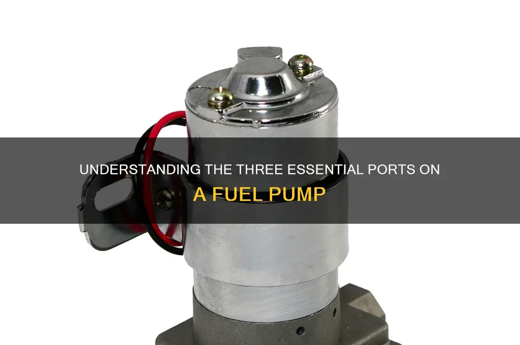 what are the three ports on a fuel pump