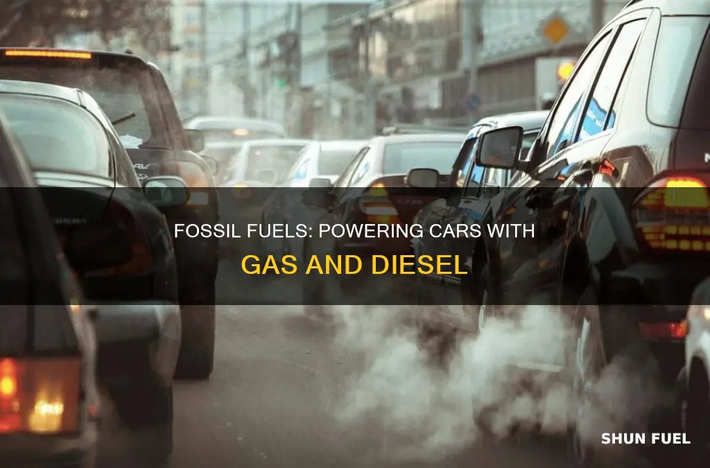 what are the two main fossil fuels used in cars