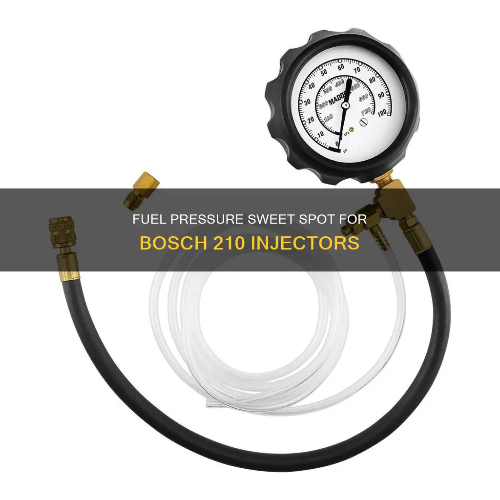 what base fuel pressure for bosch 210 fuel injectors