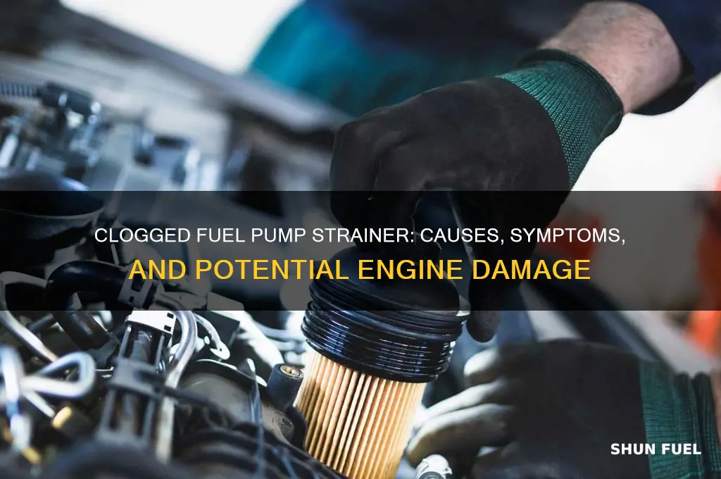 what can a clogged fuel pump strainer cause