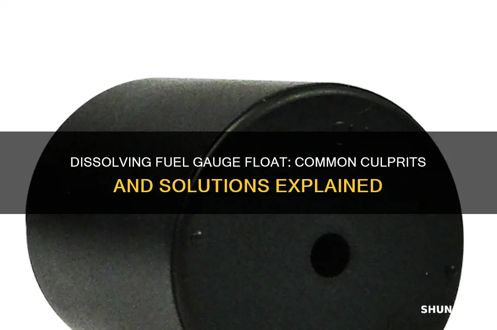 what can dissolve fuel gauge float