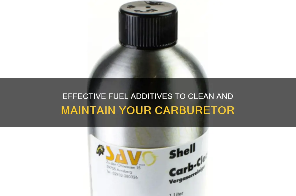 what can i add to fuel to clean carburetor
