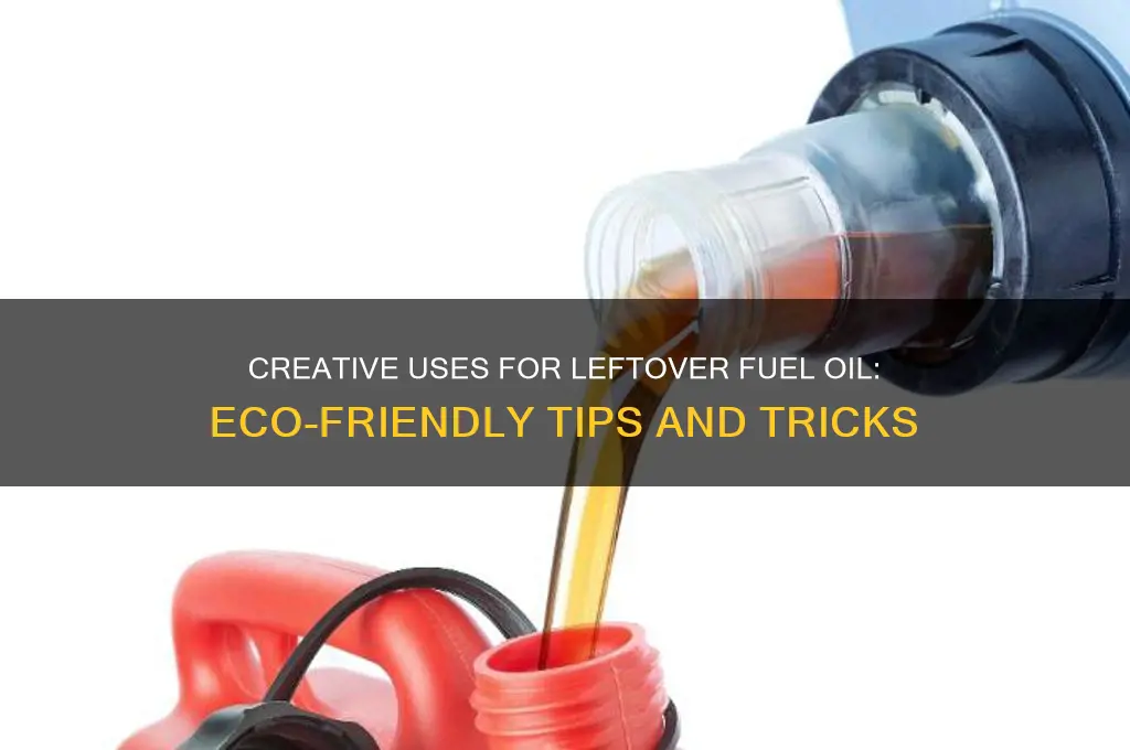 what can i do with leftover fuel oil