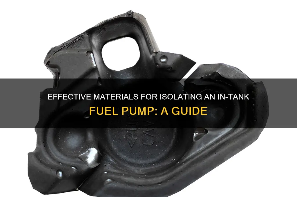what can i use to isolate an intank fuel pump