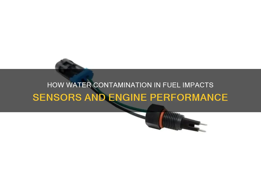 what can sensors can water in fuel effect