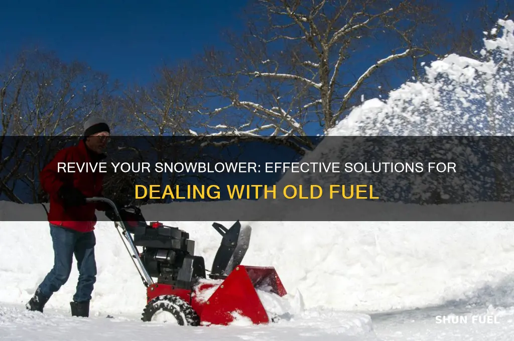 what can you do about old fuel in a snowblower