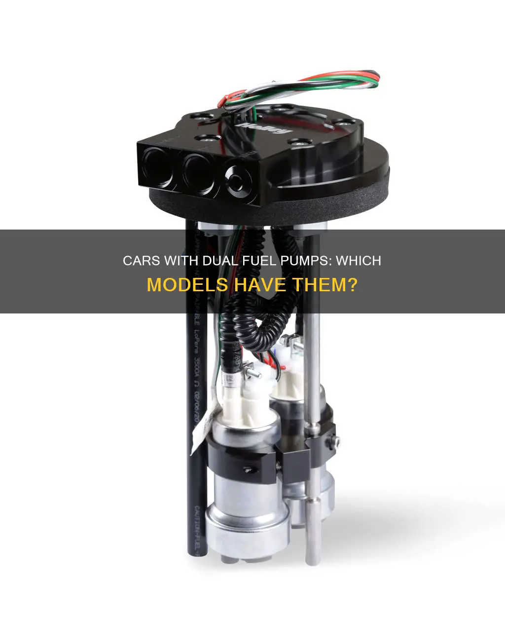 what cars have 2 fuel pumps