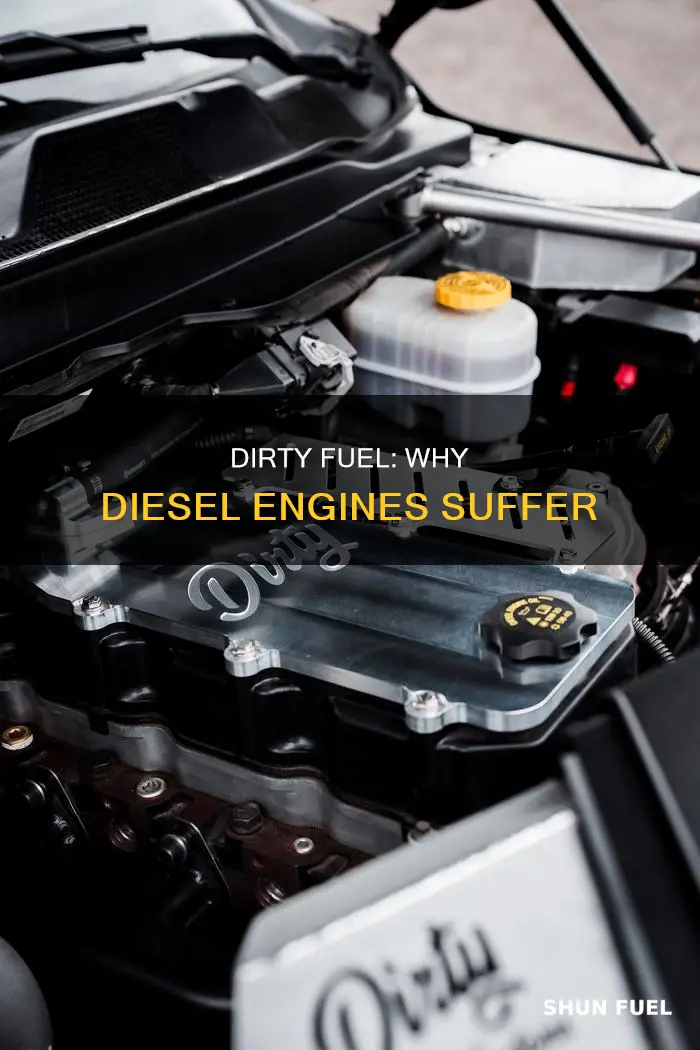 what cause the diesel engine run with dirty fuel