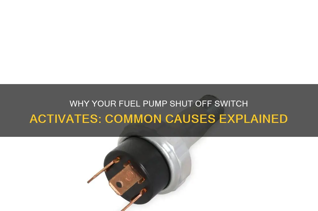 what cause the fuel pump shut off switch to activate