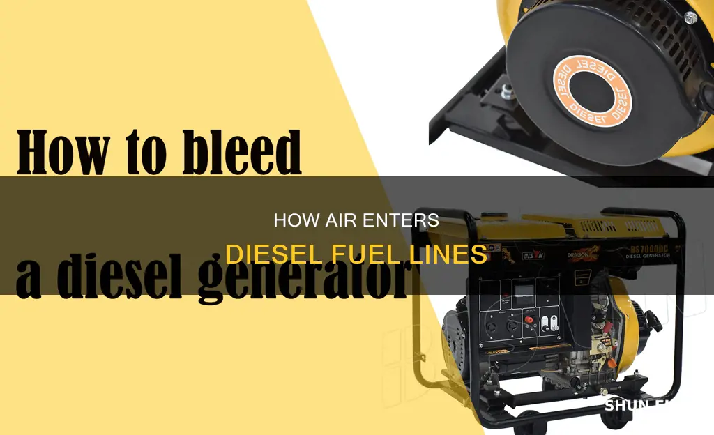 what causes air in diesel fuel lines