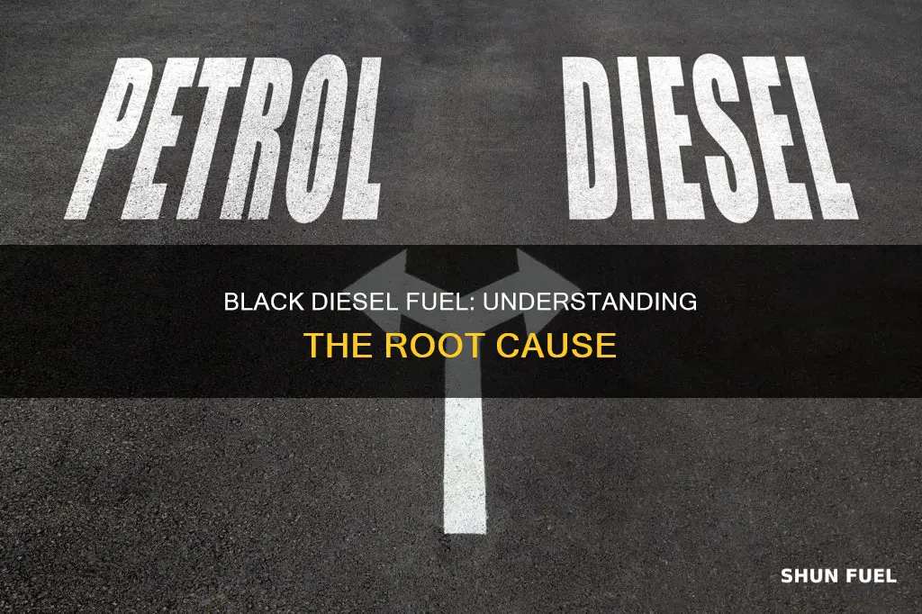 what causes black diesel fuel