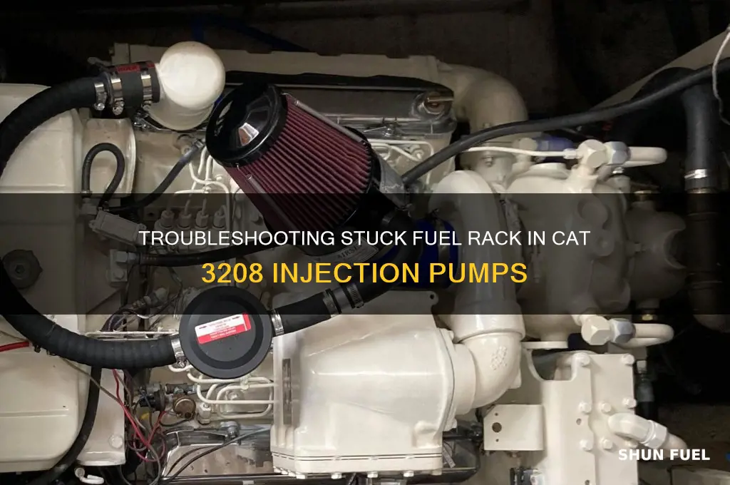 what causes cat 3208 injection pump stuck fuel rack