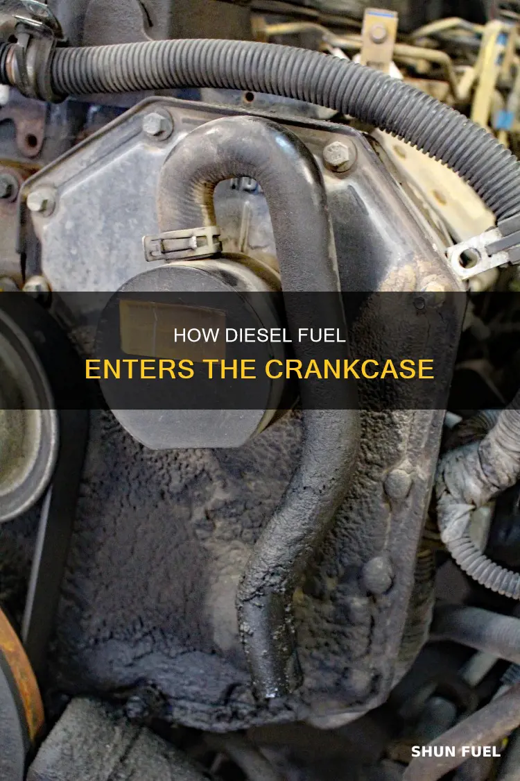 what causes diesel fuel to get into crankcase